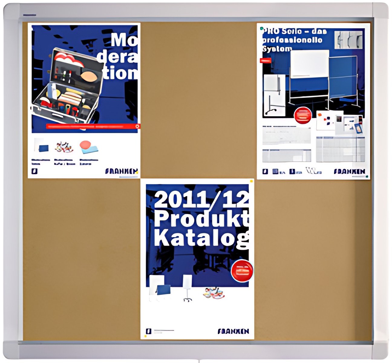 FRANKEN Vitrine d'affichage ECO pour 12x A4, fond en liège