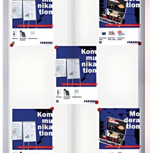 FRANKEN Vitrine d'affichage PRO pour 9x A4, dos en métal