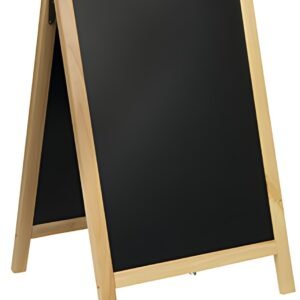 Securit Panneau trottoir DELUXE, avec tableau noir, hêtre