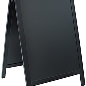 Securit Panneau trottoir WOODY, avec tableau noir, noir