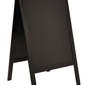 Securit Panneau trottoir WOODY, avec tableau noir, noir