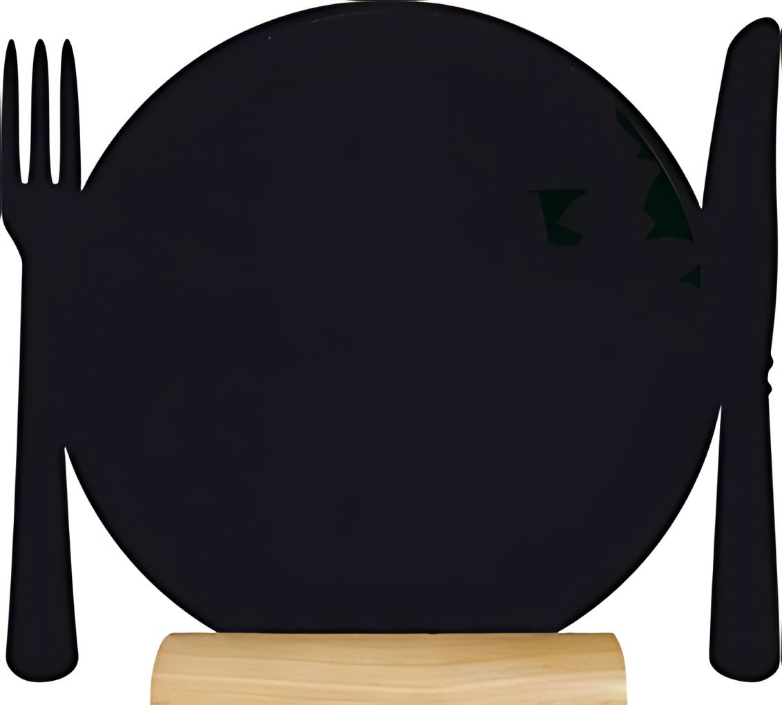 Securit Ardoise de table SILHOUETTE "Assiette"