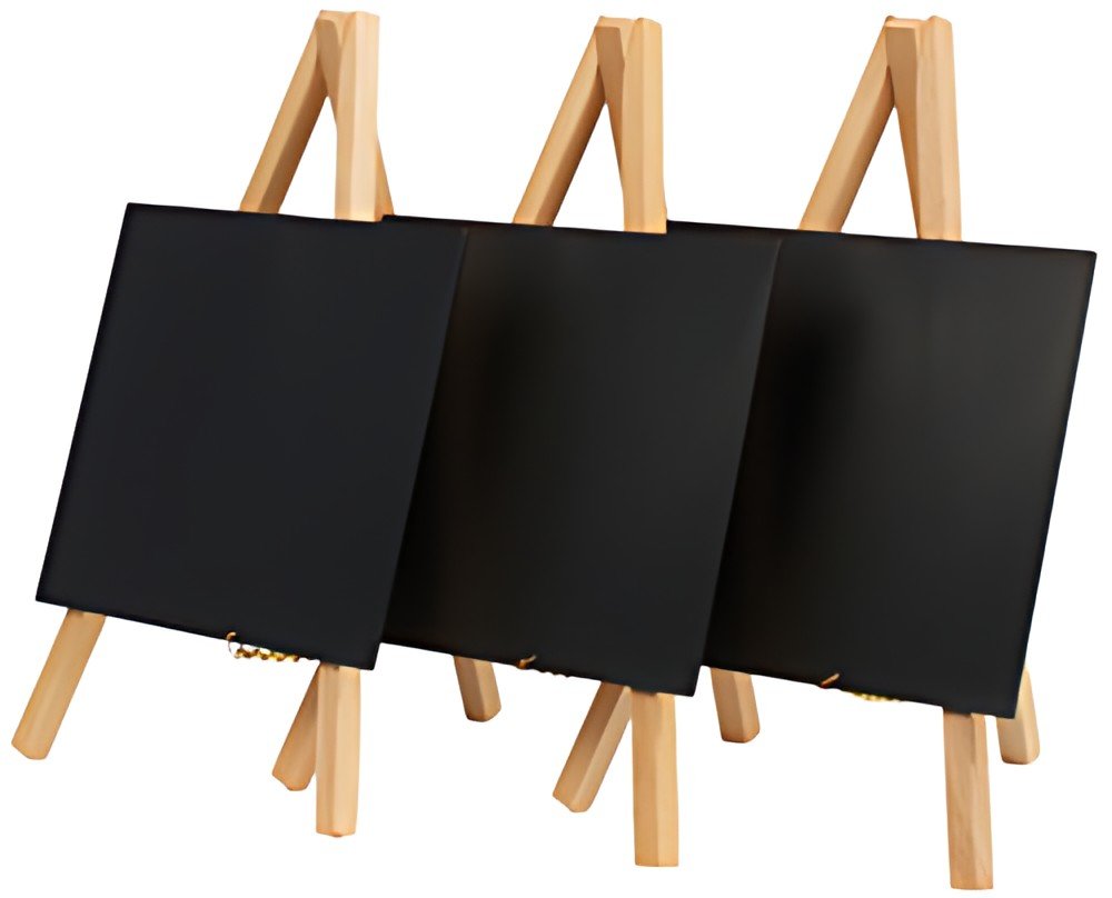 Securit Ardoise de table MINI avec trépied, hêtre