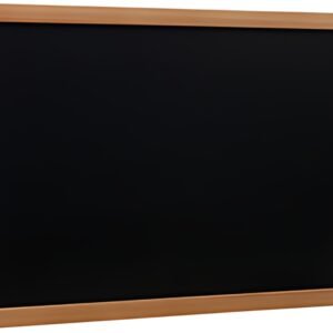 Securit Ardoise murale WOODY, avec cadre en bois, teck