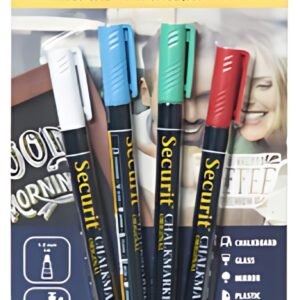 Securit Feutre-craie ORIGINAL SMALL, kit de 4