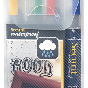 Securit Feutre-craie WATERPROOF MEDIUM, étui de 4