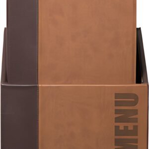 Securit Protège-menus TRENDY, A4, boîte de 20, marron clair