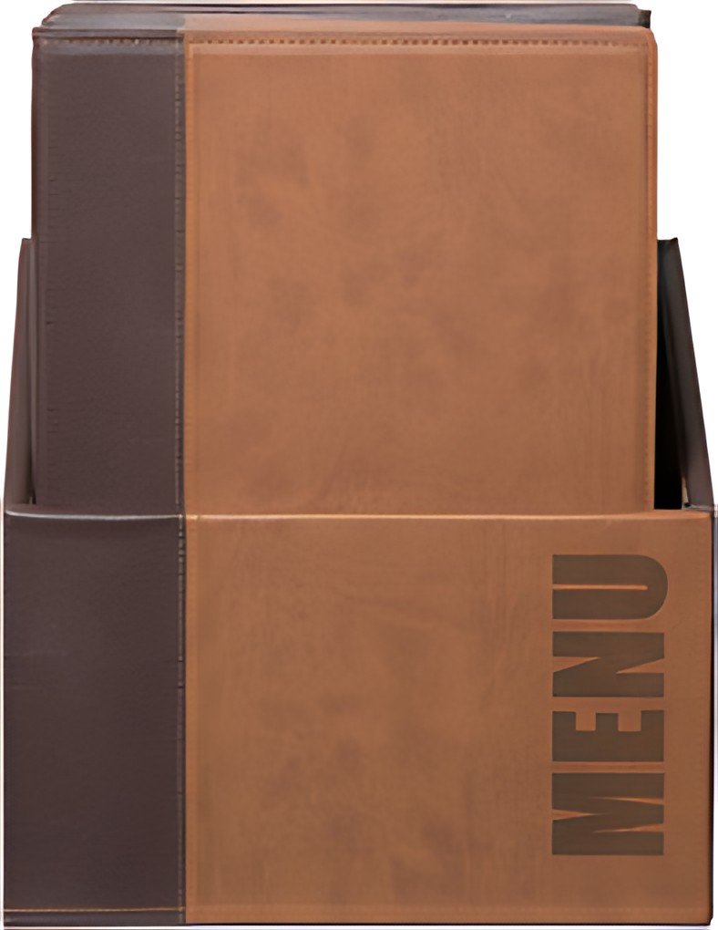Securit Protège-menus TRENDY, A4, boîte de 20, marron clair