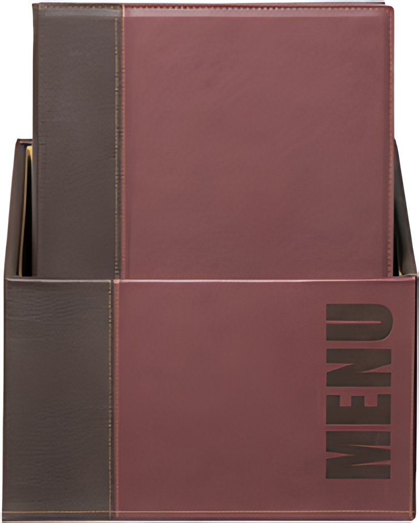 Securit Protège-menus TRENDY, A4, boîte de 20, bordeaux