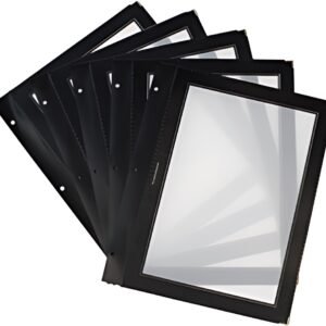 Securit Inserts pour protège-menus WOOD, noir