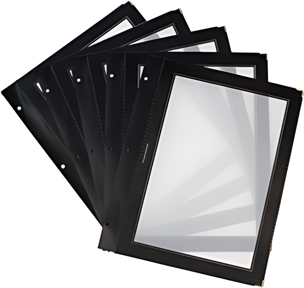Securit Inserts pour protège-menus WOOD, noir