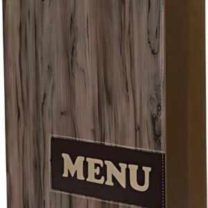 Securit Protège-menus DESIGN WOOD, A4, marron