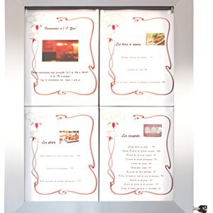 Securit Montant pour vitrine d'affichage STAINLESS STEEL