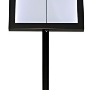 Securit Vitrine d'affichage LED BLACK STAR, 4 x feuilles A4