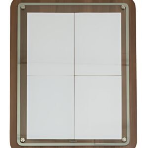 Securit Vitrine d'affichage GLASS STAR, 4 feuilles A4, noyer