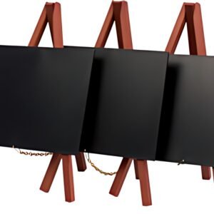 Securit Ardoise de table MINI avec trépied, acajou