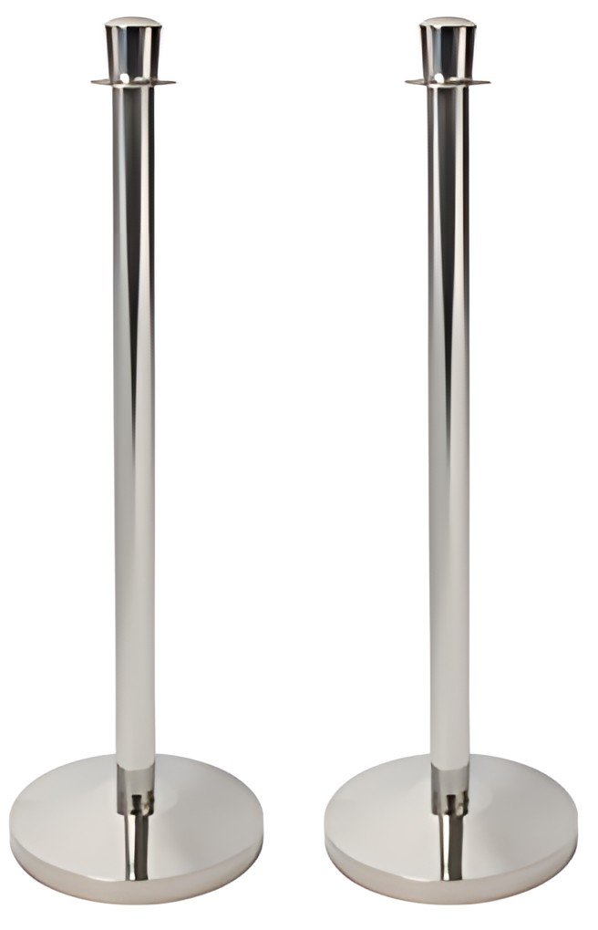 Securit Set de 2 poteaux d'accueil CLASSIC, chrome