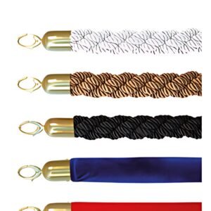 Securit Corde pour poteau d'accueil CLASSIC, blanc / or