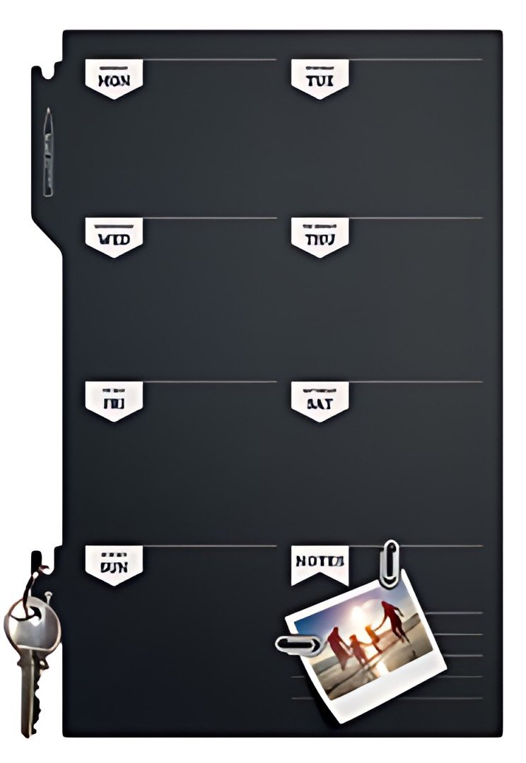 Securit Ardoise murale SILHOUETTE "Calendrier hebdomadaire"