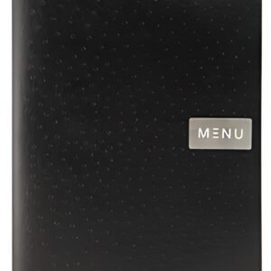 Securit Protège-menus EGO, A4, en cuir, noir