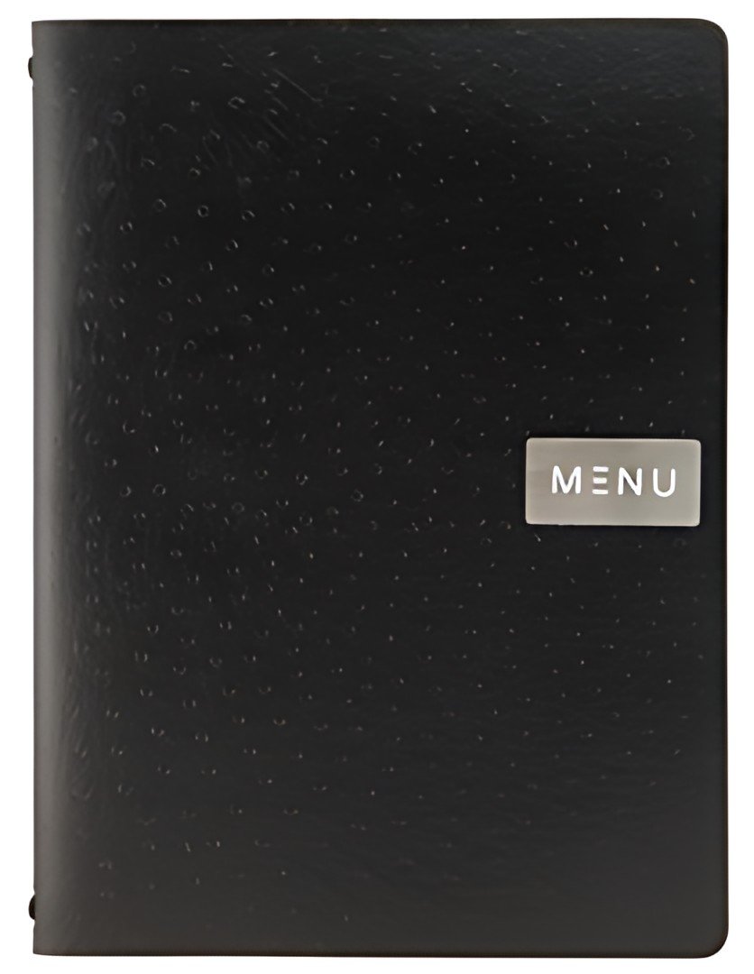 Securit Protège-menus EGO, A4, en cuir, noir