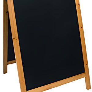 Securit Panneau trottoir WOODY, avec tableau noir, hêtre