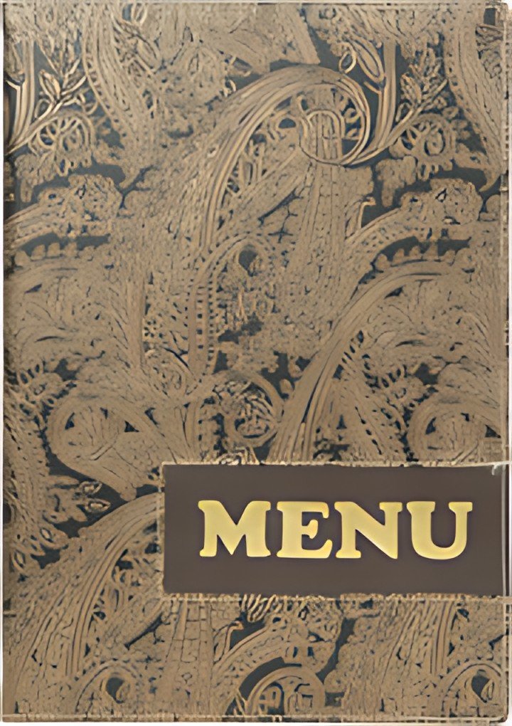 Securit Chemise pour cartes de menu, DESIGN PAISLEY, A4