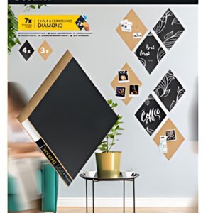 Securit Ardoise & tableau en liège SILHOUETTE "Diamond"