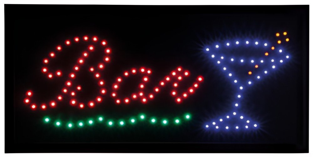 Securit Panneau publicitaire à LED "BAR", 4 couleurs vives