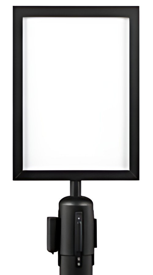 Securit Barrière de guidage RETRACTABLE - pied, noir
