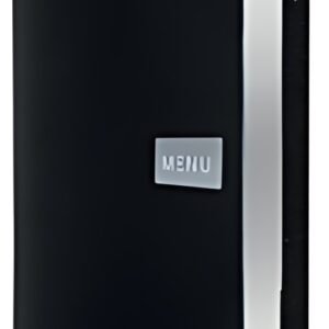 Securit Protège-menus "RAW", A5, en cuir véritable, noir