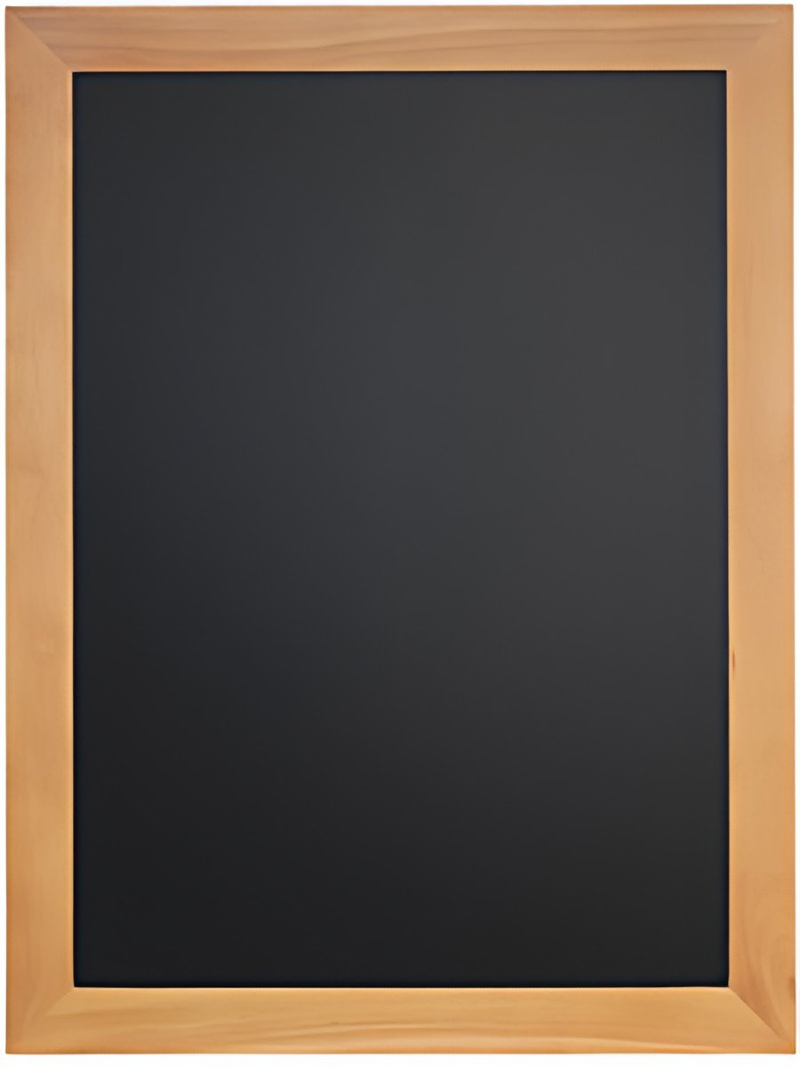 Securit Ardoise murale UNIVERSAL, avec cadre en bois, teck
