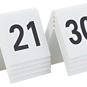 Securit Set de numéros de table 21 - 30 , blanc, acrylique