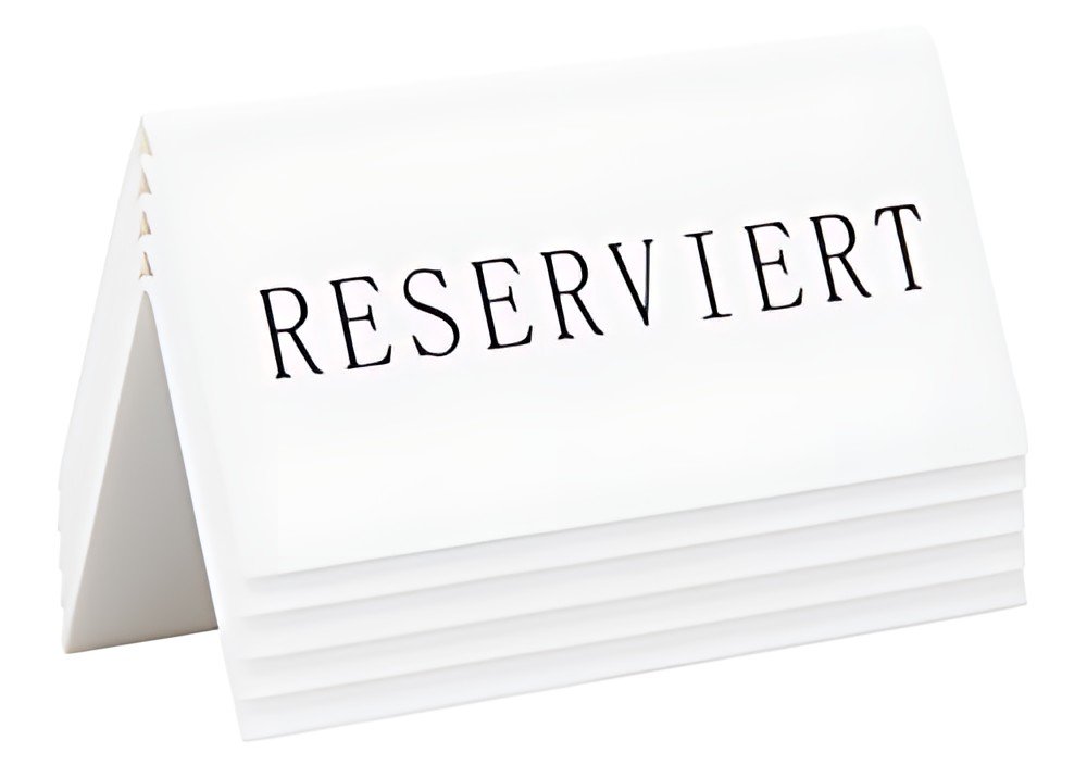 Support de table Securit RÉSERVÉ, lot de 5