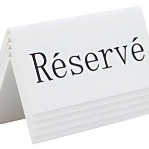 Securit Présentoir de table RÉSERVÉ, set de 5