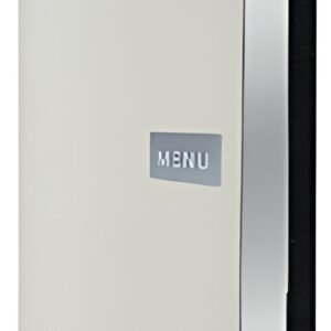 Securit Protège-menus RAW, A4, cuir véritable, blanc