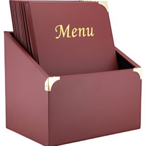 Securit Protège-menus BASIC dans une boîte de 10, bordeaux