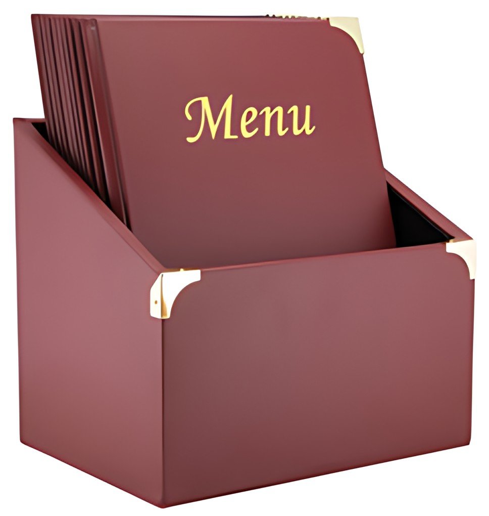 Securit Protège-menus BASIC dans une boîte de 10, bordeaux