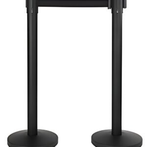 Securit Système d'accueil RETRACTABLE, noir, set de 2