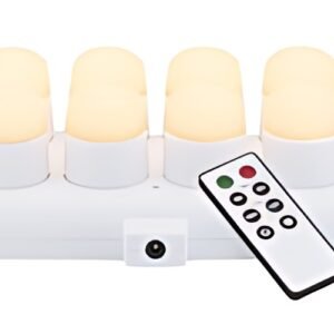 Securit Set de bougies LED rechargeables AMSTERDAM, blanc