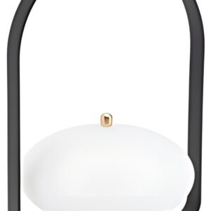 Securit Lampe de table à LED rechargeable BARCELONA, noir