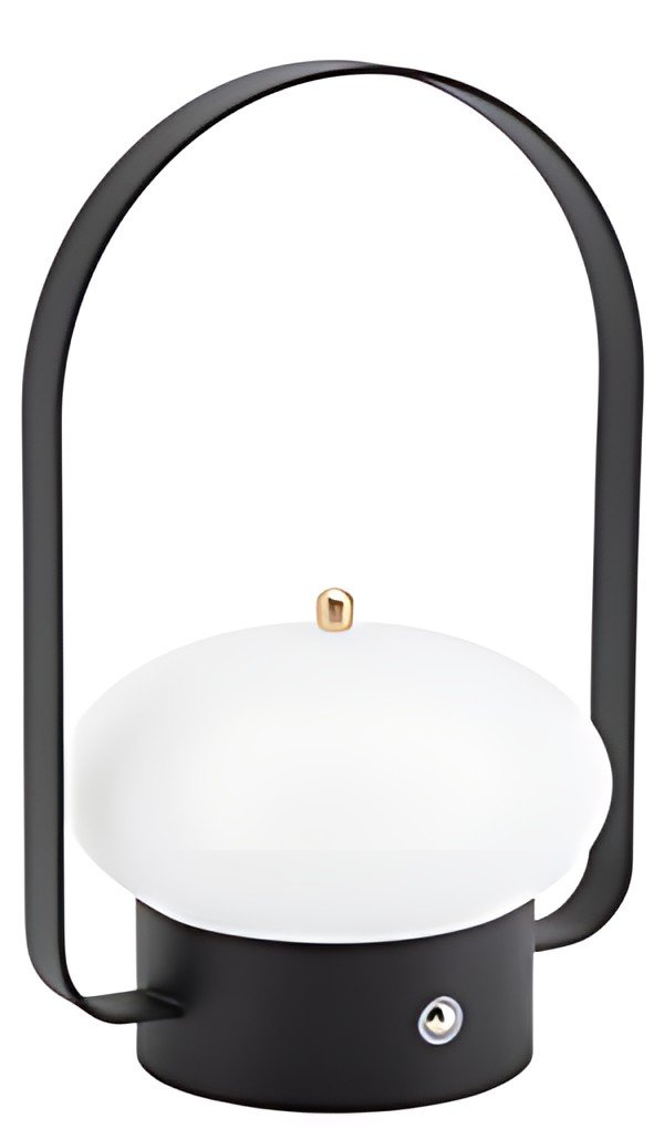 Securit Lampe de table à LED rechargeable BARCELONA, noir