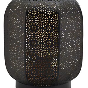 Securit Lampe de table à LED rechargeable MARRAKECH, noir/or