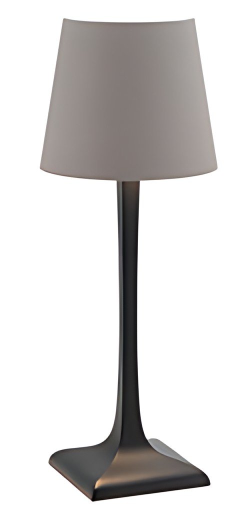 Securit Lampe de table LED rechargeable MILAN, noir/taupe