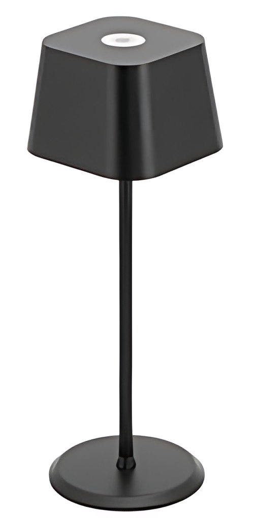 Securit Lampe de table LED rechargeable MALTE, noir