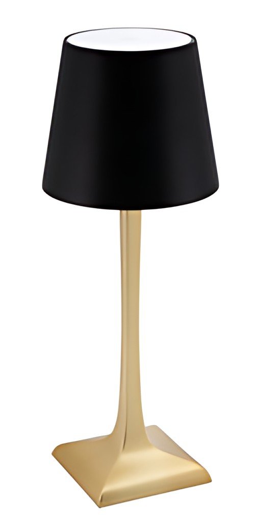 Securit Lampe de table à LED rechargeable ROME, or/noir