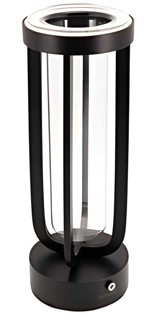 Securit Lampe de table à LED rechargeable FLORENCE, noir