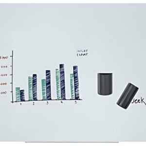 Bi-Office Tableau magnétique en verre, 1.200 x 900 mm, blanc