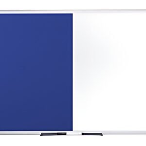 Bi-Office Tableau mixte, tableau blanc / feutre, bleu