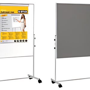 Bi-Office Tableau mixte mobile Duo, tableau blanc / feutre